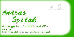andras szilak business card